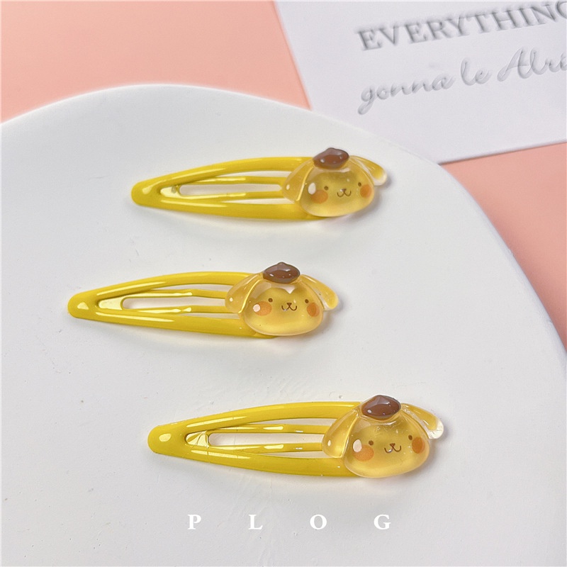 3 cái / bộ kẹp tóc sanrio kuromi melody cinnamoroll kẹp hoạt hình dễ thương cho nữ cô gái h0278