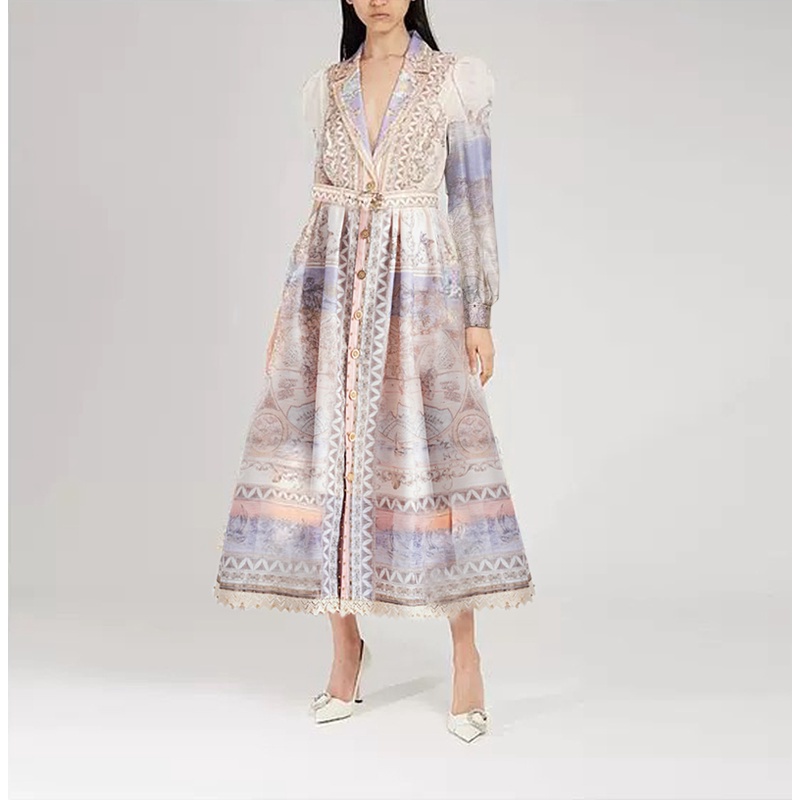 Đầm Maxi Phong Cách Retro 20237