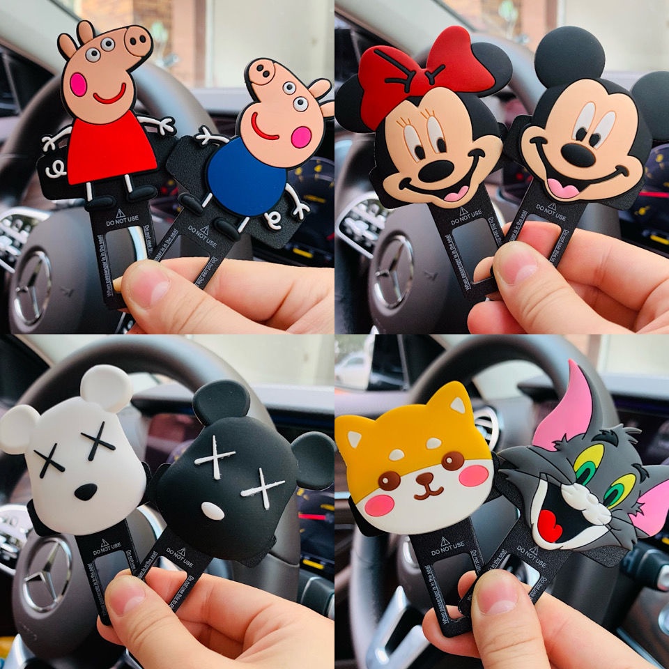 Chốt Khóa Dây An Toàn Xe Hơi Họa Tiết Hoạt Hình Dễ Thương 2023