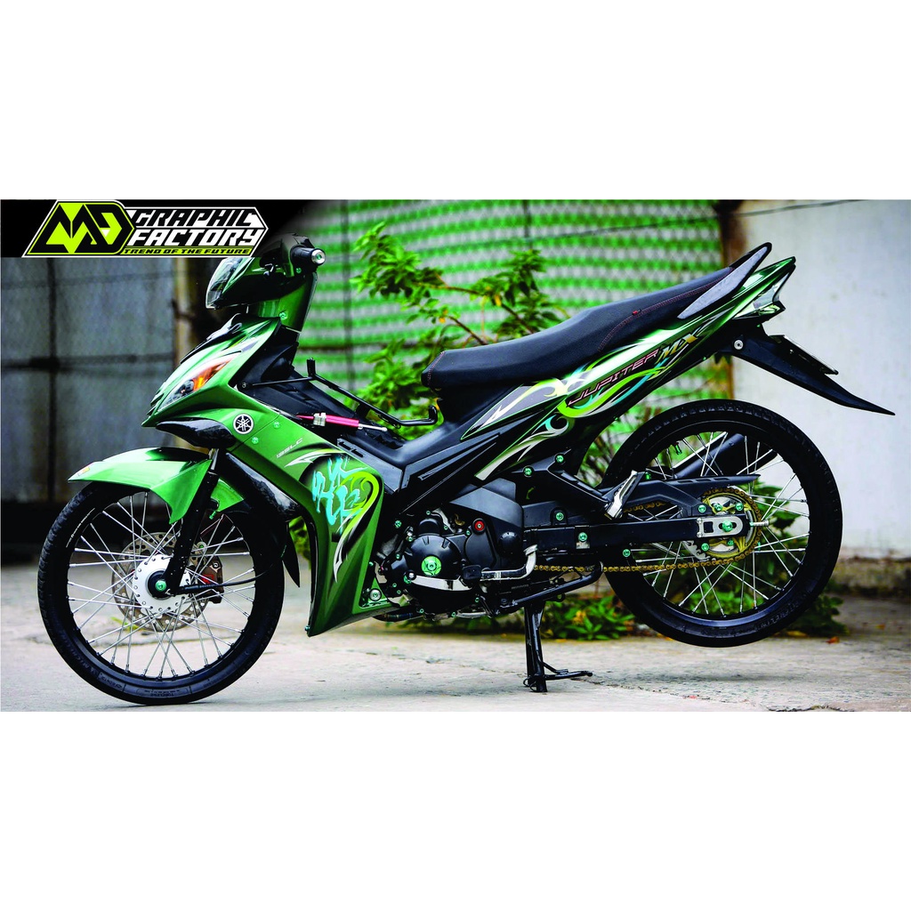 Tem rời Exciter 2010 - Mẫu Jupiter MX đen xanh lá - Chuẩn From cực đẹp