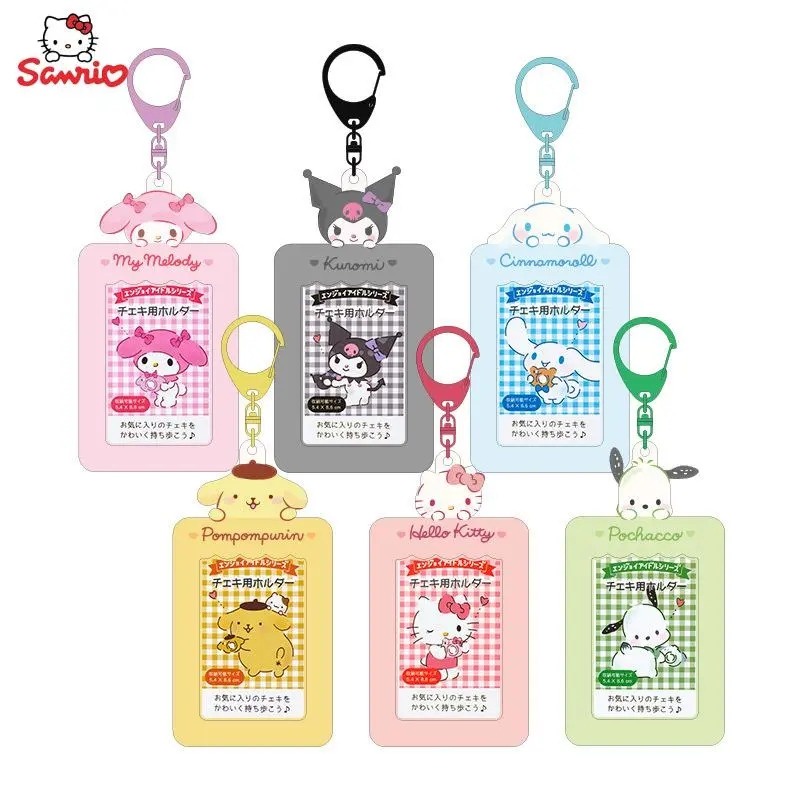 SANRIO Dây Đeo Thẻ ID / Ví / Móc Khóa Hình Hello Kitty Dễ Thương