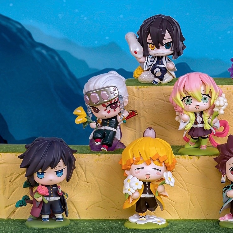 Demon slayer series blind box doll popmart hình dễ thương sở thích sưu tập quà tặng cho bạn bè