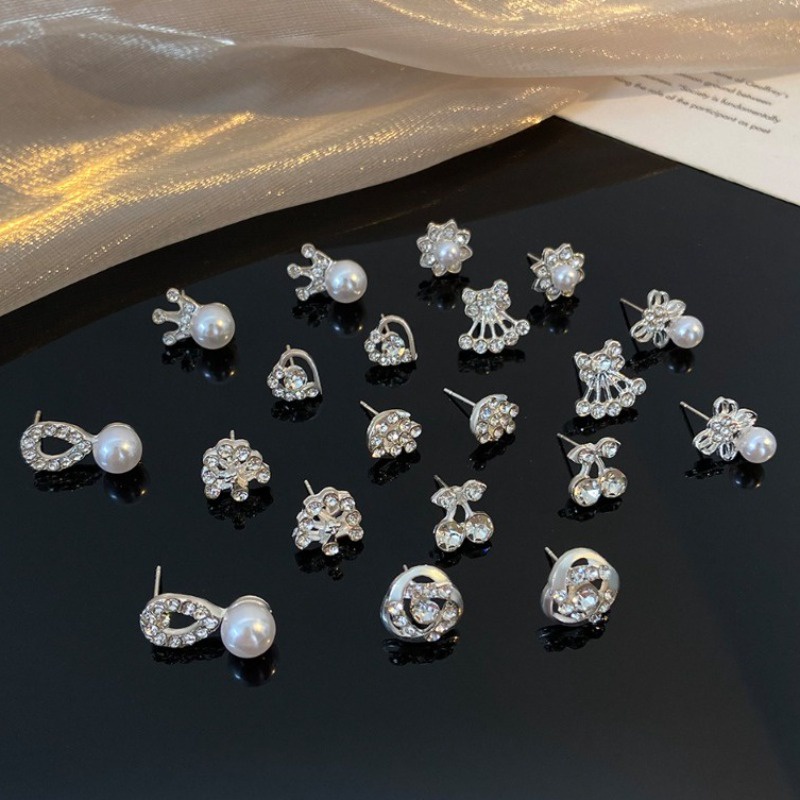 Bông Tai Ngọc Trai Siêu Lấp Lánh Phiên Bản Hàn Quốc Mới Cho Nữ