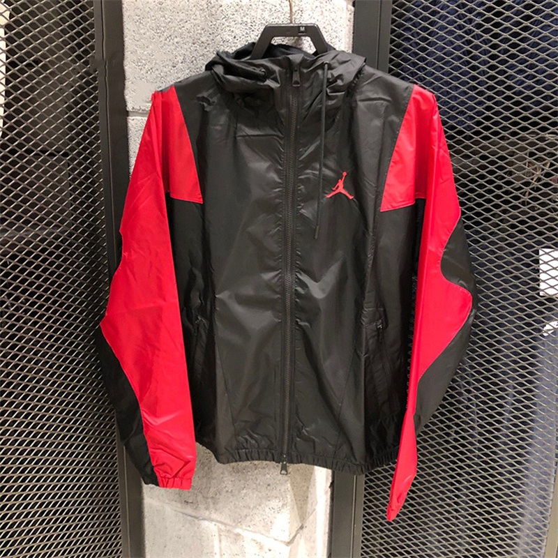 Áo Khoác Gió Thể Thao Có Mũ Trùm Thêu Logo Jordan Thời Trang Cho Nam Và Nữ
