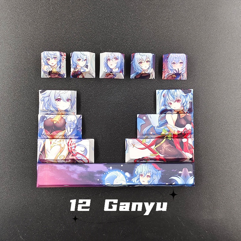 Bộ 12 Nút Bàn Phím PBT Họa Tiết Anime Độc Đáo