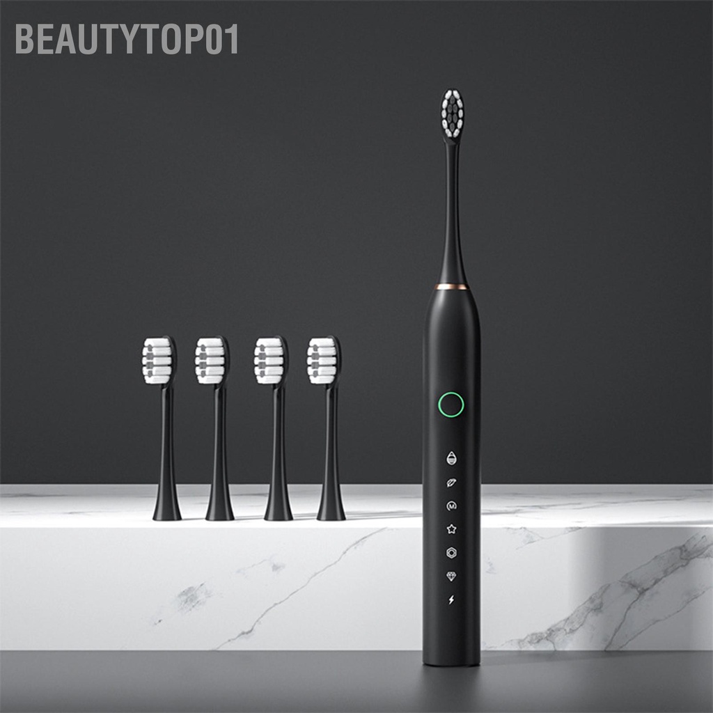 Bàn Chải Điện Máy đánh răng máy sóng âm công nghệ Cho Người Lớn Và Trẻ Em Sạc USB BeautyTop01