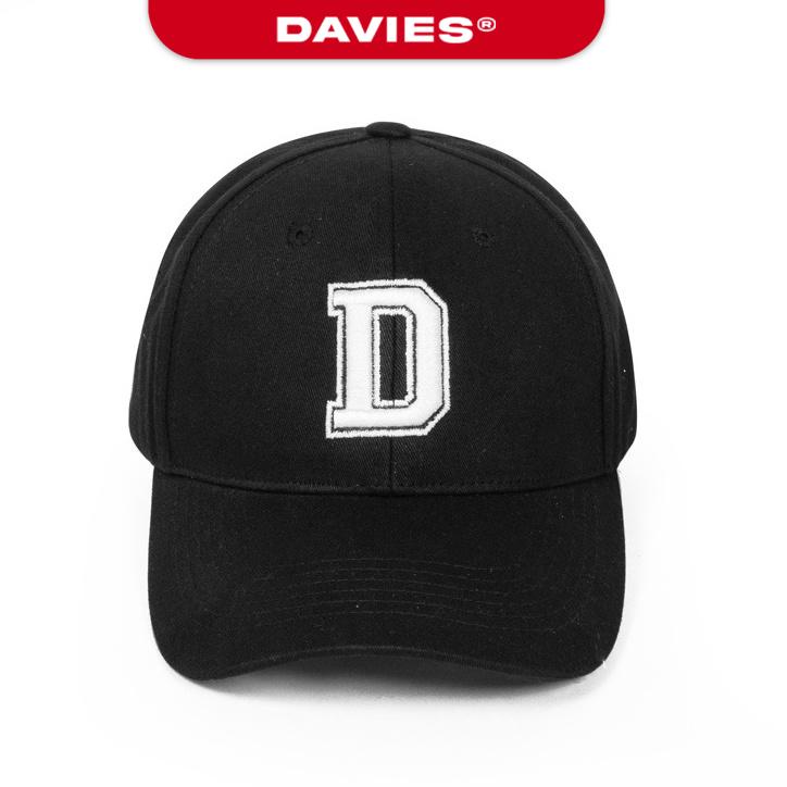 Mũ lưỡi trai nam nữ màu đen thêu logo Black Baseball Academy Cap local brand Davies |D-HAT06-D