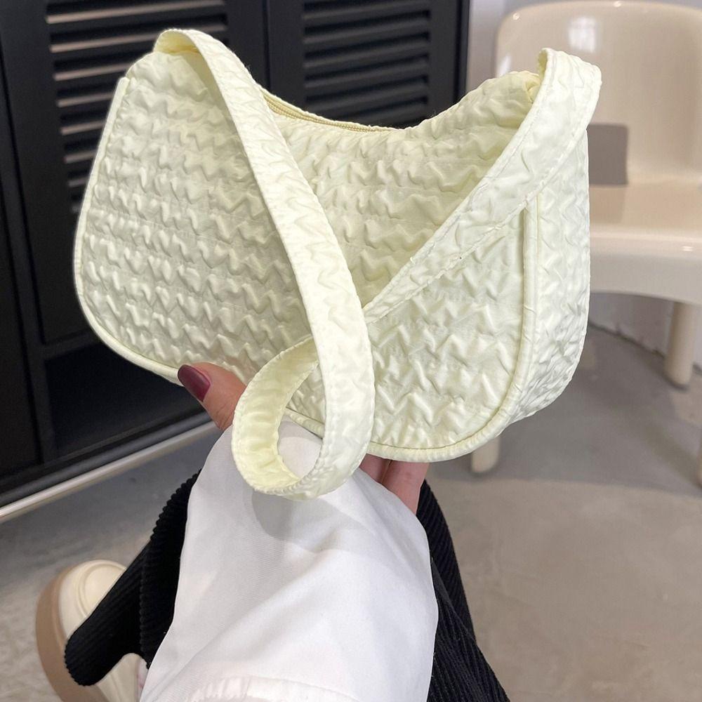 Mxbeauty Túi Đeo Vai Nhẹ Nhàng Có Khóa Kéo Màu Kẹo Ngọt Kiểu Dáng Đơn Giản Thanh Lịch