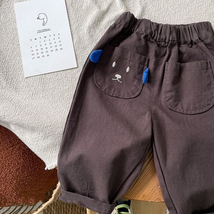 Quần Dài Cotton Họa Tiết Hoạt Hình Thời Trang Xuân Thu Cho Bé Trai