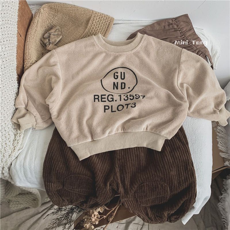 Quần Dài Vải Nhung Kẻ Sọc Dày Dặn Phong Cách Hàn Quốc Thời Trang Thu Đông Cho Bé