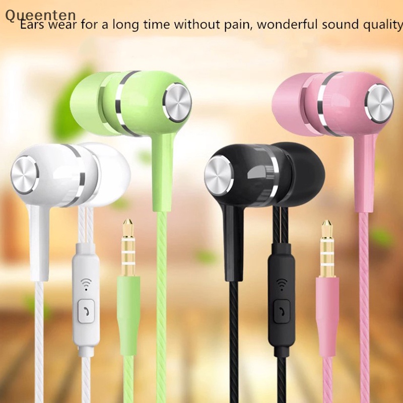 Tai Nghe Nhét Tai Queenten Có Dây 3.5mm Kèm Mic Cho Ios Và Tai Nghe QT