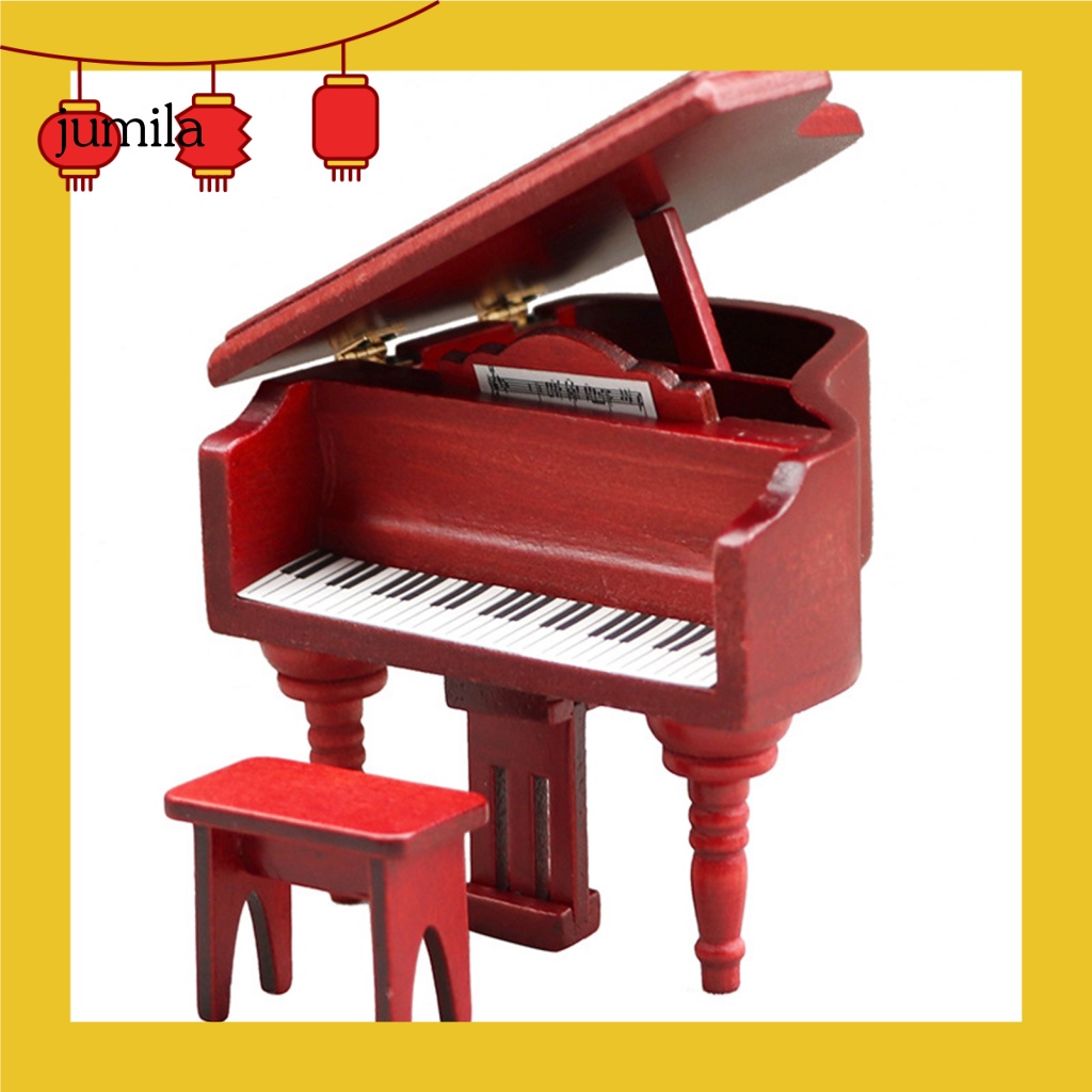 1 Đồ chơi trẻ em Đàn Piano Bằng Gỗ Tỉ Lệ 1: 12 Cho Bé