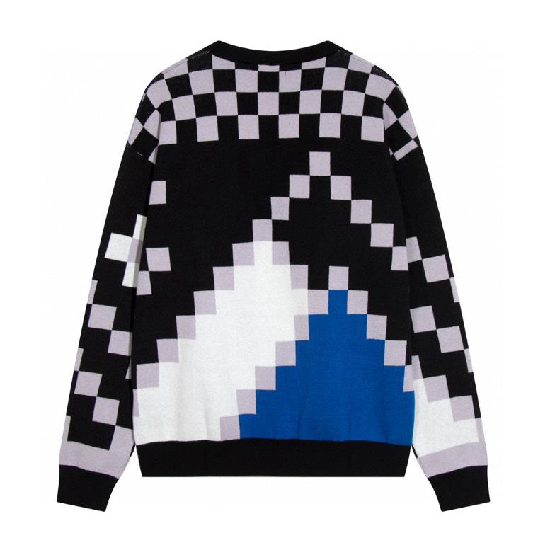 Áo Sweater Cổ Tròn Họa Tiết Mosaic Phong Cách Mới Cho Nam Và Nữ