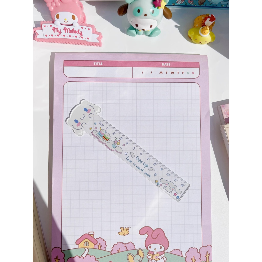 Thước Dây Đo Họa Tiết Hoạt Hình Dễ Thương BY2 YB2 Sanrio Kuromi Cinnamon mymelody