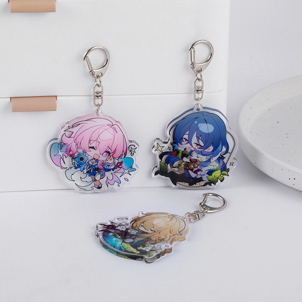 Móc Chìa Khóa Bằng Acrylic Trong Suốt Hai Mặt Hình Anime Ngôi Sao Dan Heng Yuan Làm Quà Tặng Sinh Viên Thứ Ba 7