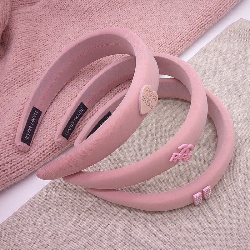 Băng đô cài tóc bằng mút xốp Màu Hồng Mộng Mơ đính hình xinh xắn nhẹ nhàng