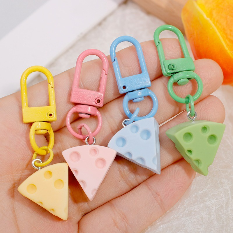 Móc Khóa Hình Phô Mai / Phô Mai Mini Dễ Thương Vui Nhộn Dành Cho Bạn Gái / Phụ Nữ