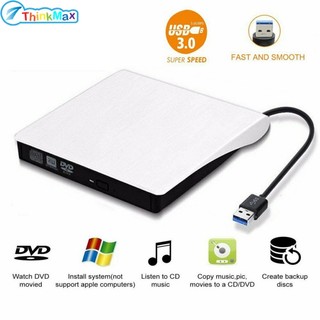 Ổ đĩa dvd usb 3.0 mỏng gắn ngoài dvd ± rw cd-rw đầu ghi cho pc laptop mac