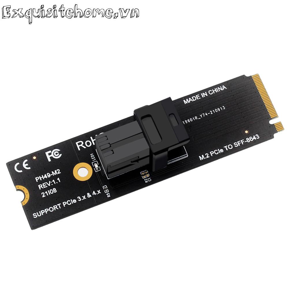 M.2 nvme to u.2 riser card mkey pciex4 to sff8643 expansion card for desktops