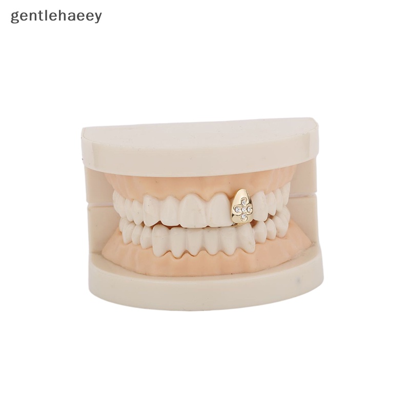 Gent single hip hop teeth grillz thời trang thạch vàng bạc màu có thể tháo rời lò nướng miệng punk răng mũ đồ trang sức quà tặng en