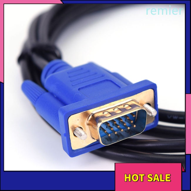 Re 1.8m hdmi to vga cable hd 1080p hdmi male to vga male video converter adapter for pc laptop