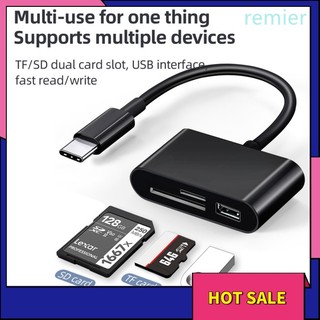 Re usb type c card reader otg adapter micro usb sd / tf card reader for android phone computer multi-function data