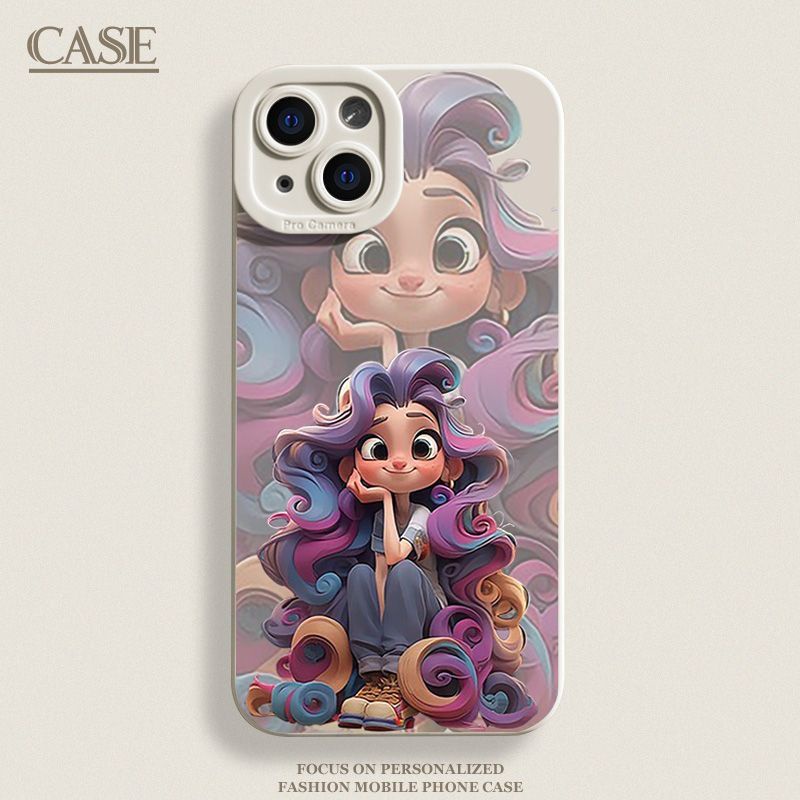 Thích hợp cho iphone 11 12 pro max x xr xs max se 7 plus 8 plus iphone 13 pro max iphone 14 pro max princess colorful brave girl phone case pretty
