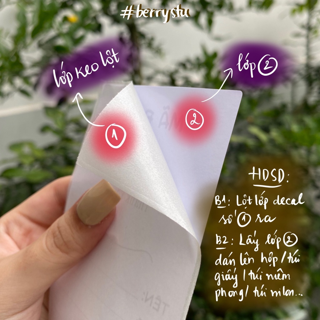 Set 50/100 tem 30x50mm  ĐẦU TRỌC CẢM XÚC nhãn dán meme, sticker niêm phong có keo dán túi giấy, thùng carton, gói hàng