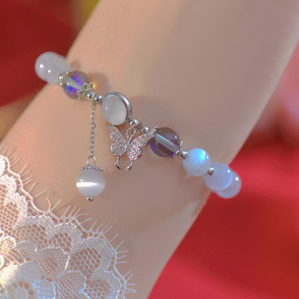 Ins style butterfly bracelet fashion grey moonlight bracelet bracelet nữ đơn giản j1y7