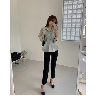 Áo Sơ Mi Nữ Dài Tay Cổ Bẻ Thời Trang Hàn