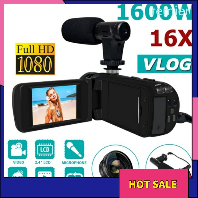 Re hd 1080p digital video camera camcorder w / microphone photography