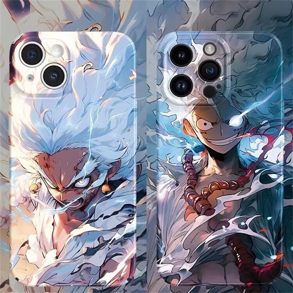Cartoon one-piece the sun god nica luffy glossy hard acrylic thin phone case for samsung galaxy s20fe s21 s22 s23 plus ultra 5g note 9 10 plus vỏ bảo vệ máy ảnh Ốp điện thoại
