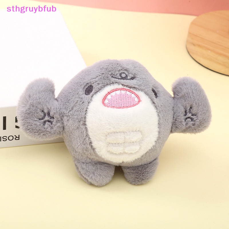 Sthb phim hoạt hình dễ thương sáng tạo sang trọng búp bê cá mập móc khóa kawaii móc khóa di động túi dây kéo trẻ em quà tặng vn