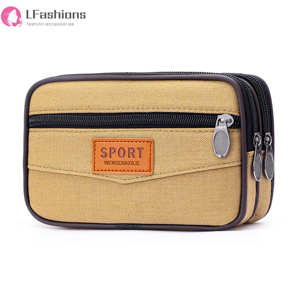 ❀ Áo Thun In Chữ Lovefashionss Thời Trang ❀ Túi đựng điện thoại nam nhiều lớp túi thắt lưng fanny pack túi vải túi nhỏ
