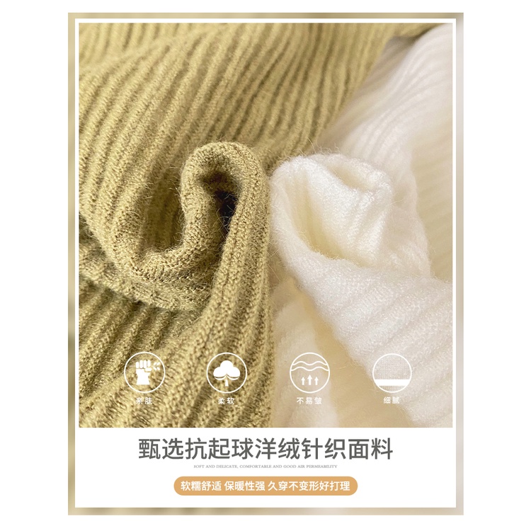 White bottoming shirt Women's Spring and Autumn inner round neck knitwear loose top new autumn and winter cashmere sweater MC pack WDQX