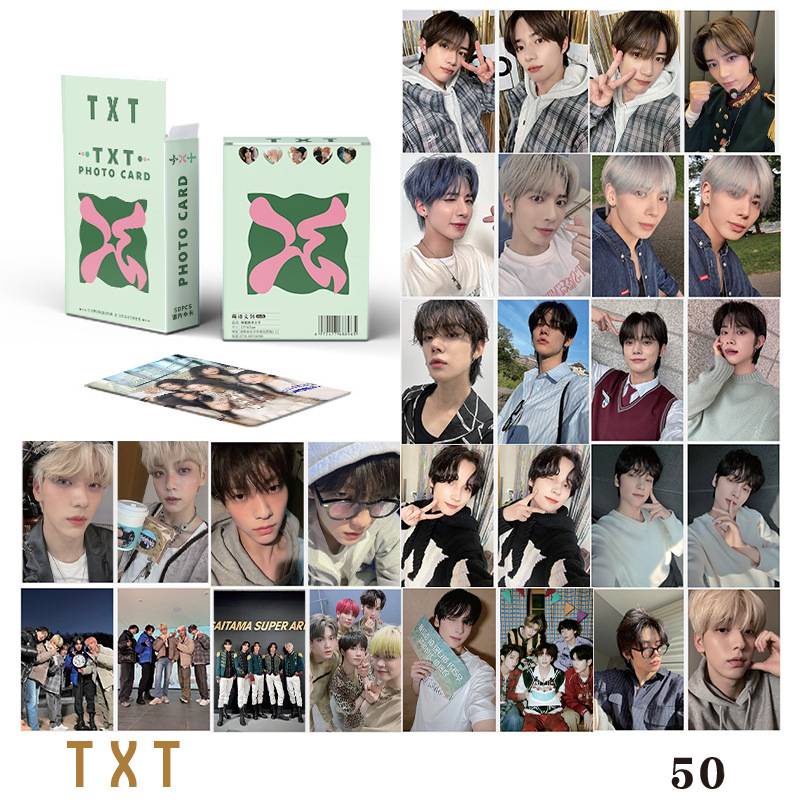 50 cái k-pop idol lomo cards quà tặng cho bé gái trẻ em bts twice itzy stray kids blackpink ive txt nct collection card