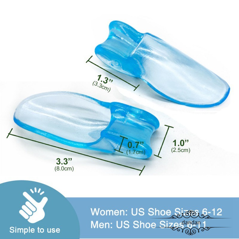 New blue soft silicone gel toe separator hallux valgus bunion spacers thumb corrector foot care tool