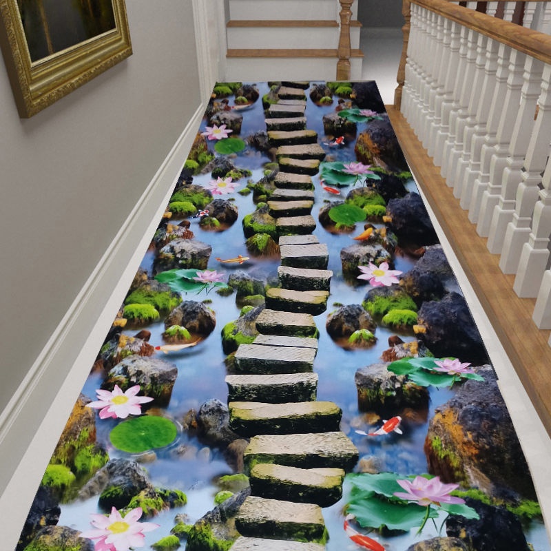 In 3d garden flower hallway thảm và thảm cho phòng ngủ phòng khách thảm nhà bếp phòng tắm chống trượt thảm trải sàn