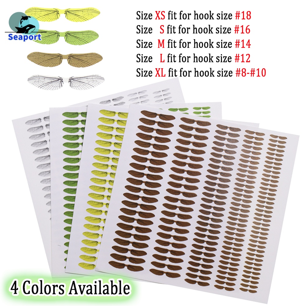Vật liệu buộc ruồi câu cá lure fly, pre-cut diy fly wing fly tying insect wings
