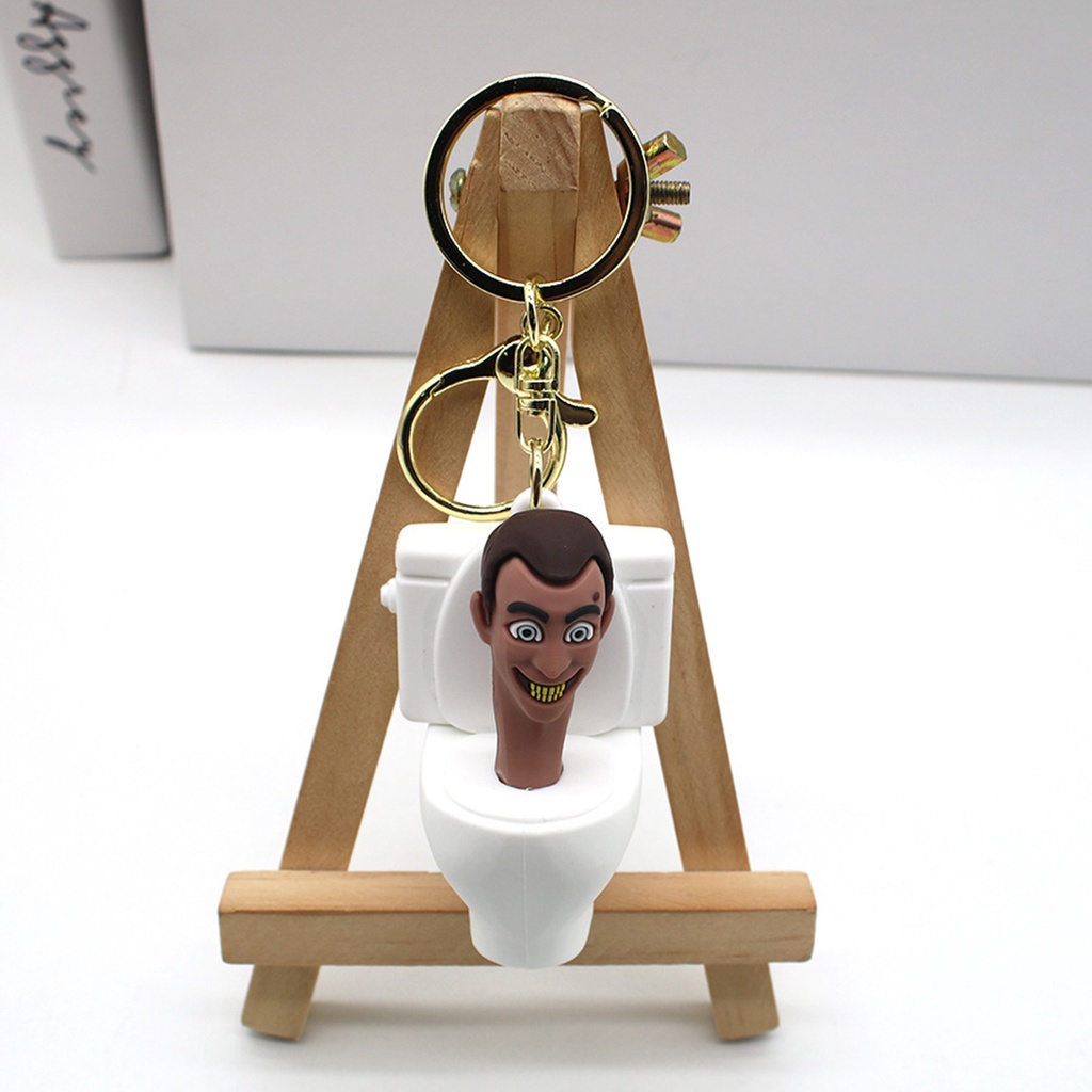 Trò chơi skibidi toilet keychain phim hoạt hình dễ thương nhân vật anime pvc vui nhộn túi xe hơi phụ kiện cho đồ chơi trẻ em quà tặng sinh nhật