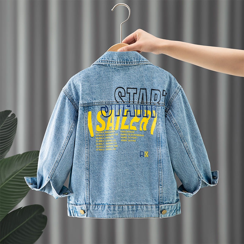 Áo Khoác denim Phong Cách Hàn Quốc Mới Cho Bé Trai