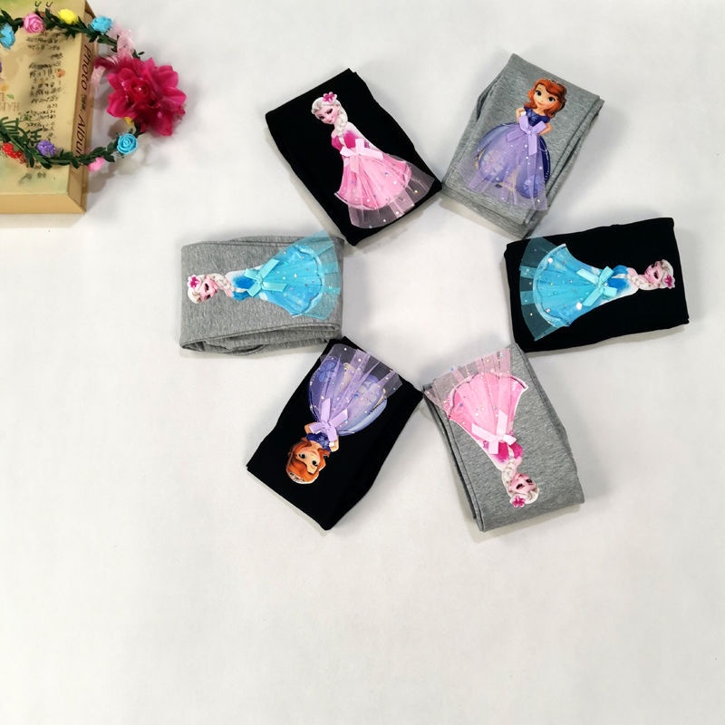 Quần Legging Bé Gái 100-140cm Xuân Thu Phong Cách Mới Bé Gái Phiên Bản Hàn Quốc Xu Hướng Thời Trang Phong Cách Mỏng Phù Hợp Với Quần Hoạt Hình Dễ Thương Bé Gái