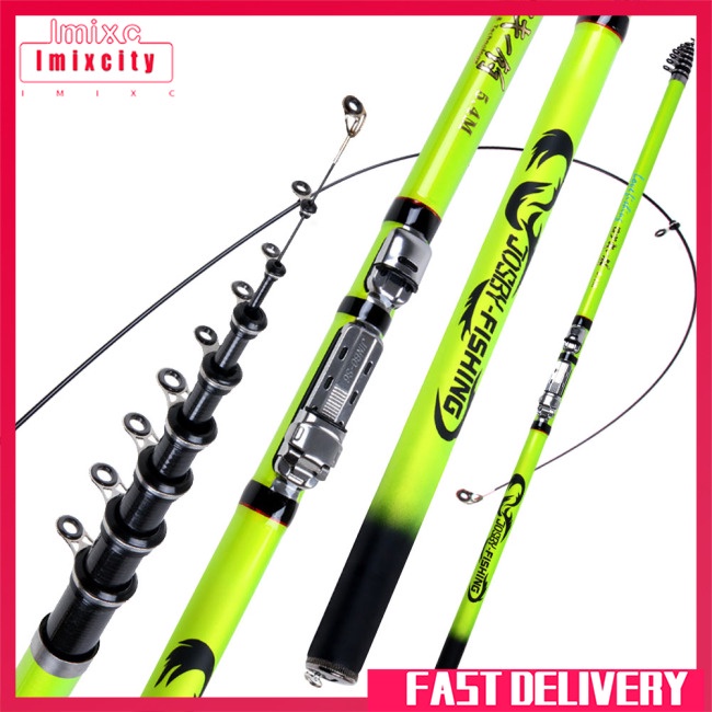 Cần câu cá imixcity lure 3,6m / 4,5m / 5,4m / 6,3m cực câu cá cầm tay với vòng dẫn hướng bằng thép không gỉ cho nước biển