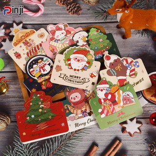 Thiệp chúc mừng giáng sinh nhỏ phim hoạt hình dễ thương 3d bronzing chúc mừng giáng sinh thiệp chúc mừng giáng sinh quà tặng