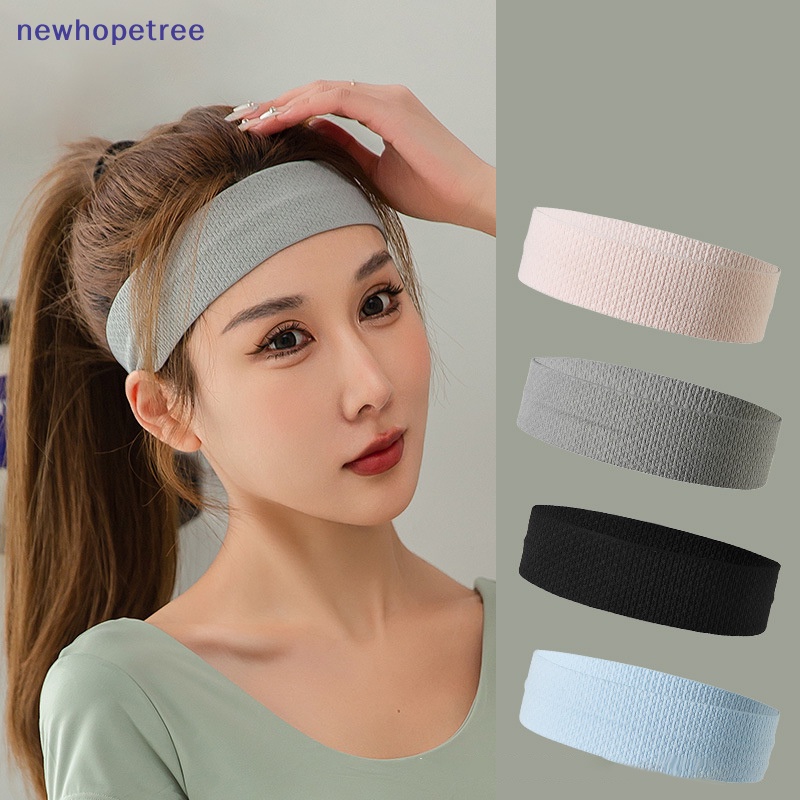 Ntvn non-slip elastic sport headbands running sweat-absorbing yoga spa wash face hairband for women men sports headwrap sweatband oik