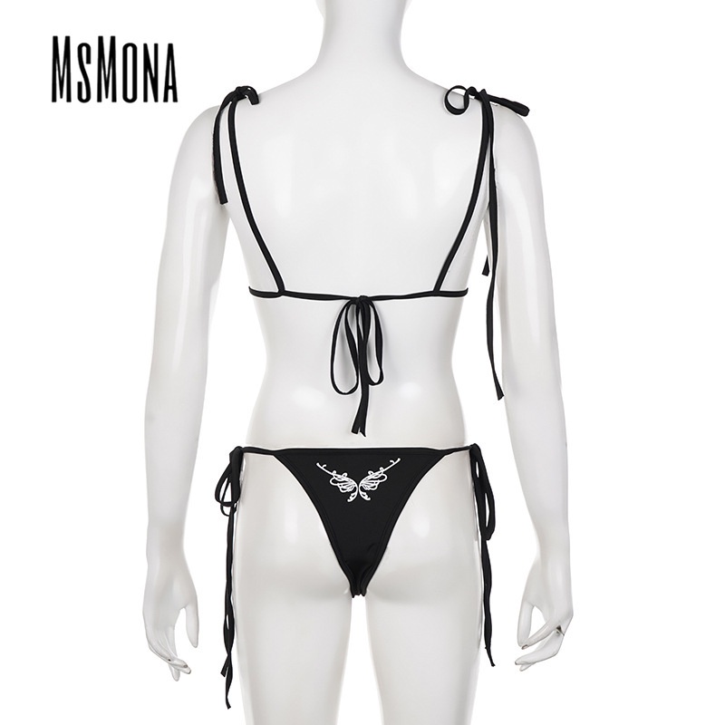 Bộ bikini MSMONA in họa tiết cánh tương phản sexy thời trang mới thường ngày 2023 cho nữ | BigBuy360 - bigbuy360.vn