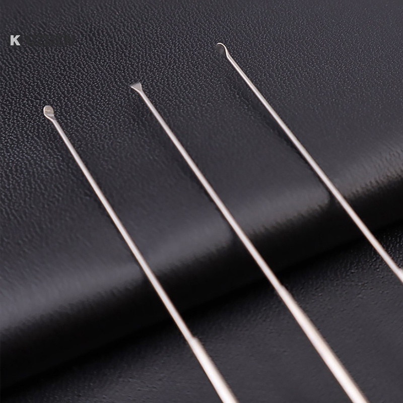 Kuzhen 18cm gắp tai làm sạch ráy tai chất tẩy rửa ráy tai curette dụng cụ gắp bằng thép không gỉ nóng