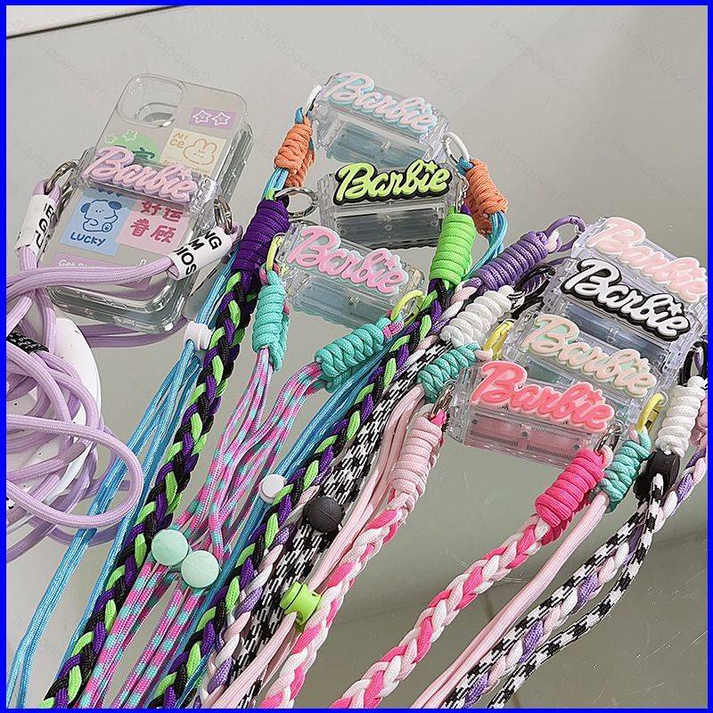 Barbie điện thoại di động quay lại kẹp bắt nguồn điện thoại chéo dây dài chuỗi dây ngoài trời