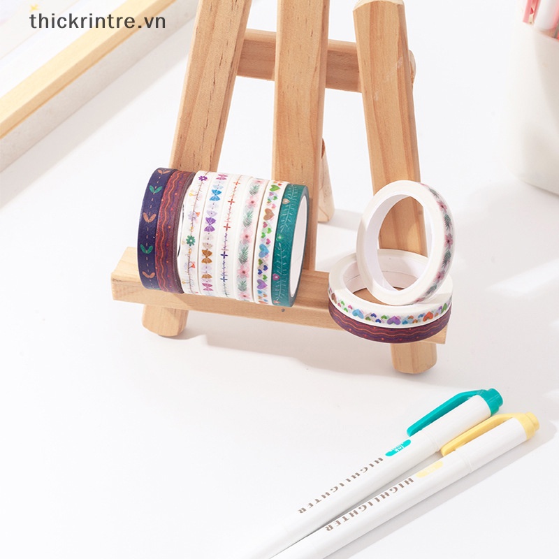 Thi 7mm * 10m washi tape masking tape kawaii trang trí băng dính sticker scrapbooking diary văn phòng phẩm vn