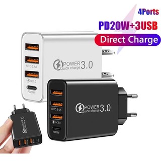 Củ sạc siêu nhanh hỗ trợ sạc nhanh qc 3.0 - 4 cổng usb